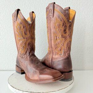 NEW Rod Patrick Mens Cowboy Boots 14.5AA Perro Loco Brown Western Square Toe